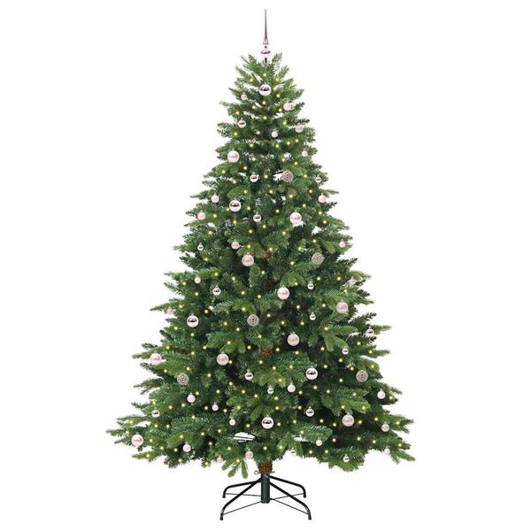 vidaXL Sapin de No&euml;l artificiel avec 300 LED Vert 240 cm PE et PVC