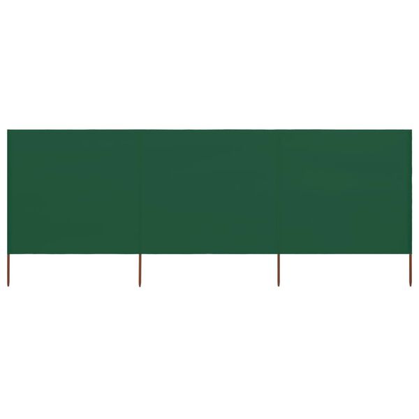 vidaXL Paravent 3 panneaux Tissu 400 x 80 cm Vert