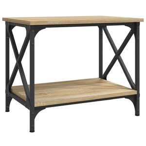 vidaXL Table d'appoint Ch&ecirc;ne sonoma 55x38x45 cm Bois d'ing&eacute;nierie