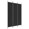 vidaXL Cloison de s&eacute;paration 3 panneaux Noir 150x220 cm Tissu