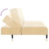 vidaXL Canap&eacute;-lit &agrave; 2 places cr&egrave;me velours