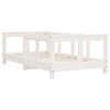 vidaXL Cadre de lit pour enfant blanc 70x140 cm bois de pin massif