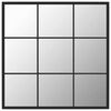 vidaXL Miroir mural noir 60x60 cm m&eacute;tal