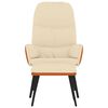 vidaXL Chaise de relaxation avec tabouret Cr&egrave;me Tissu