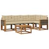 vidaXL Ensemble de canap&eacute;s d'ext&eacute;rieur 6 pc Naturel et Beige