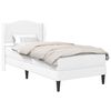 vidaXL Cadre de lit avec t&ecirc;te de lit Blanc 90 x 200 cm Simili cuir