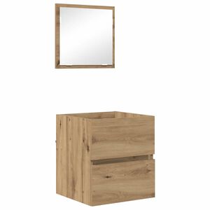 vidaXL Cabinet de salle de bain Ch&ecirc;ne artisanal 41 x 38,5 x 45 cm