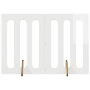 vidaXL Cl&ocirc;ture pliable pour animaux 2 pc Blanc brillant