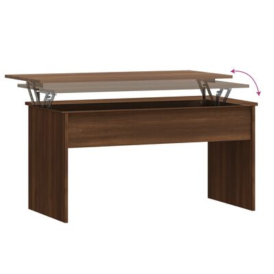 vidaXL Table basse Chêne marron 102x50,5x52,5 cm Bois d'ingénierie