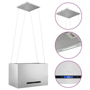 vidaXL Hotte suspendue &agrave; capteur tactile LCD 55 cm Acier inoxydable