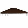 vidaXL Toile sup&eacute;rieure de gazebo 310 g/m&sup2; 3x4 m Marron