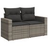 vidaXL Salon de jardin avec coussins 7 pcs gris r&eacute;sine tress&eacute;e