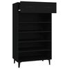 vidaXL Armoire &agrave; chaussures Noir 60x35x105 cm Bois d'ing&eacute;nierie