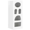 vidaXL Buffet ELST Blanc brillant 40 x 35 x 100,5 cm Bois d'ing&eacute;nierie