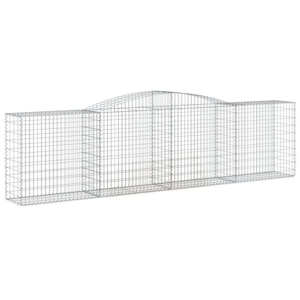 vidaXL Paniers &agrave; gabions arqu&eacute;s 5 pcs 400x50x100/120 cm Fer galvanis&eacute;