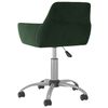 vidaXL Chaises pivotantes &agrave; manger lot de 6 Vert fonc&eacute; Velours