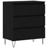 vidaXL Buffet Ch&ecirc;ne noir 60 x 35 x 70 cm Bois d'ing&eacute;nierie