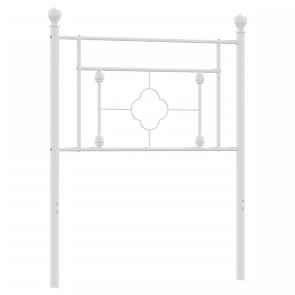 vidaXL Tête de lit métal blanc 80 cm