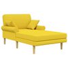 vidaXL M&eacute;ridienne Jaune clair Tissu
