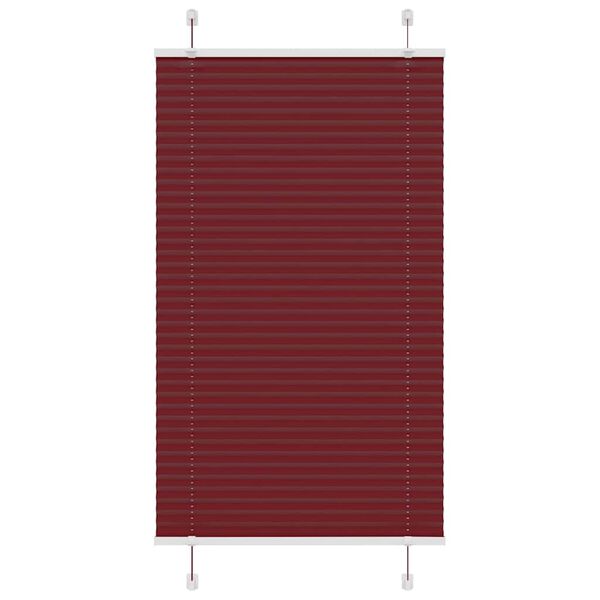 vidaXL Store pliss&eacute; rouge bordeaux 80x150 cm largeur du tissu 79,4 cm