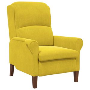 vidaXL fauteuil Jaune Velours