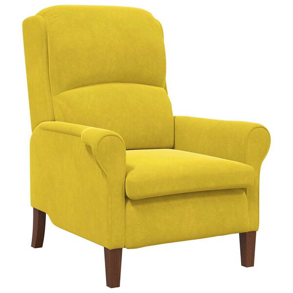 vidaXL fauteuil Jaune 76 x 94 x 102 cm Velours