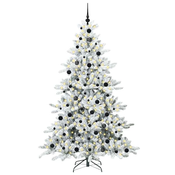 vidaXL Sapin de No&euml;l Artificiel &agrave; Branches Articul&eacute;es Blanc 210 cm PVC