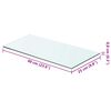 vidaXL Panneaux d'&eacute;tag&egrave;re 2 pcs Verre Transparent 60x25 cm