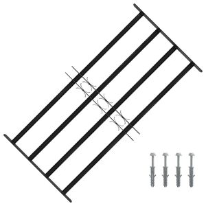 vidaXL Grille de Fen&ecirc;tre 115 x 60 cm Acier enduit de poudre Noir