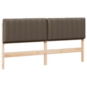 vidaXL T&ecirc;te de lit capitonn&eacute;e Marron et Taupe 200 cm Pin massif