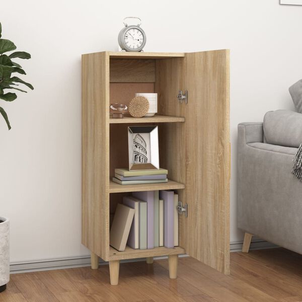vidaXL Buffet Ch&ecirc;ne sonoma 34,5x34x90 cm Bois d'ing&eacute;nierie