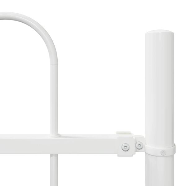 vidaXL Cl&ocirc;ture de jardin 3 pcs Blanc 5,1 x 1 m Acier rev&ecirc;tu de poudre