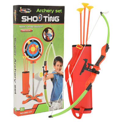 vidaXL Ensemble de tir à l'arc et de flèches avec cible pour enfants