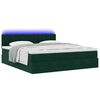 VidaXL Cadre de lit ottoman avec matelas vert fonc&eacute; 180x200 cm velours