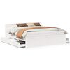 vidaXL Cadre de lit sans matelas avec t&ecirc;te de lit 200x200 cm bois pin