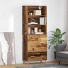 vidaXL Haut Armoire Bois Ancien 69,5 x 32,5 x 180 cm Bois d'ing&eacute;nierie