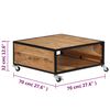 vidaXL Table basse 70x70x32 cm Bois solide d'acacia