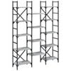 vidaXL Biblioth&egrave;que sonoma gris 127,5x28,5x172,5 cm bois d'ing&eacute;nierie