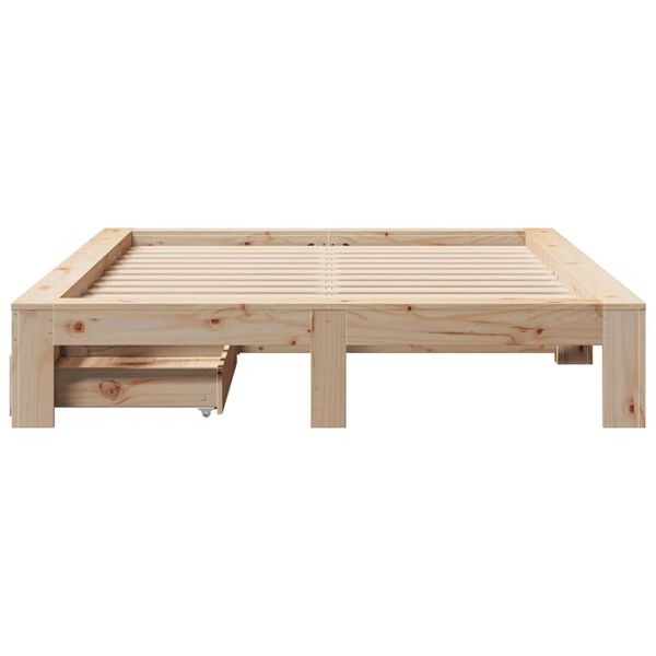 vidaXL Cadre de lit sans matelas 140x200 cm bois massif de pin