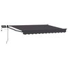 vidaXL Store r&eacute;tractable manuel avec LEDs Anthracite 3 x 2,5 m