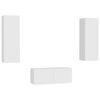 vidaXL Ensemble de meubles TV 3 pcs Blanc Bois d'ing&eacute;nierie