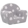 vidaXL Canap&eacute; pour enfants gris clair avec &eacute;toiles peluche douce