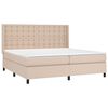 vidaXL Sommier &agrave; lattes de lit matelas LED Cappuccino 200x200 cm