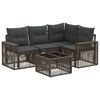 vidaXL Ensemble de canap&eacute; de jardin 5 pc 4 place Gris et Gris fonc&eacute;