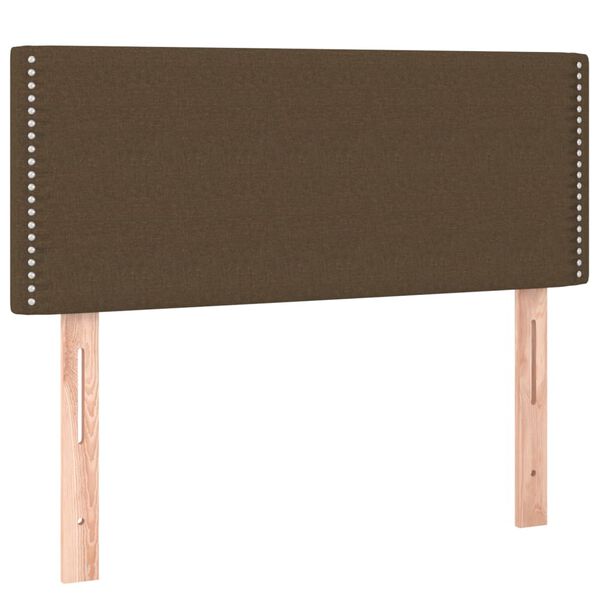 vidaXL T&ecirc;te de lit &agrave; LED Marron Fonc&eacute; 100x5x78/88 cm Tissu