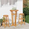 vidaXL Table de bar de jardin Ø60x105 cm Bois d'acacia solide