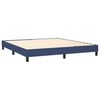 vidaXL Sommier &agrave; lattes de lit avec matelas Bleu 160x200 cm Tissu