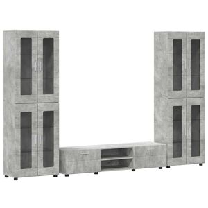 vidaXL Ensemble meuble TV FLORIN 3 pc 150 x 39 x 30 cm Gris b&eacute;ton