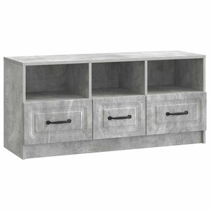vidaXL Meuble TV Gris b&eacute;ton 102 x 34,5 x 47 cm Bois d'ing&eacute;nierie