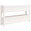 vidaXL Jardini&egrave;re Blanc 112x25x66 cm Bois massif de pin
